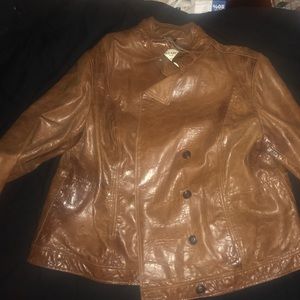 Leather coat